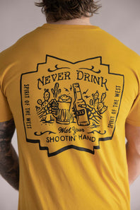 Sendero Shootin’ Hand T-Shirt for Men in Goldenrod