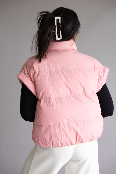 Simply Southern Lottie Puffer Vest for Women in Pink