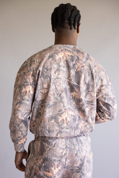 Simply Southern Camo Fleece Crewneck for Men in Brown