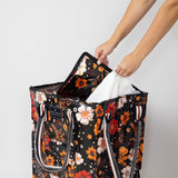 Simply Southern Rolling Tote Bag in Black Floral