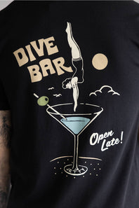 Jetty Dive Bar T-Shirt for Men in Black