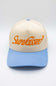 C.C. Sunkissed Trucker Hat for Women in Cream Blue