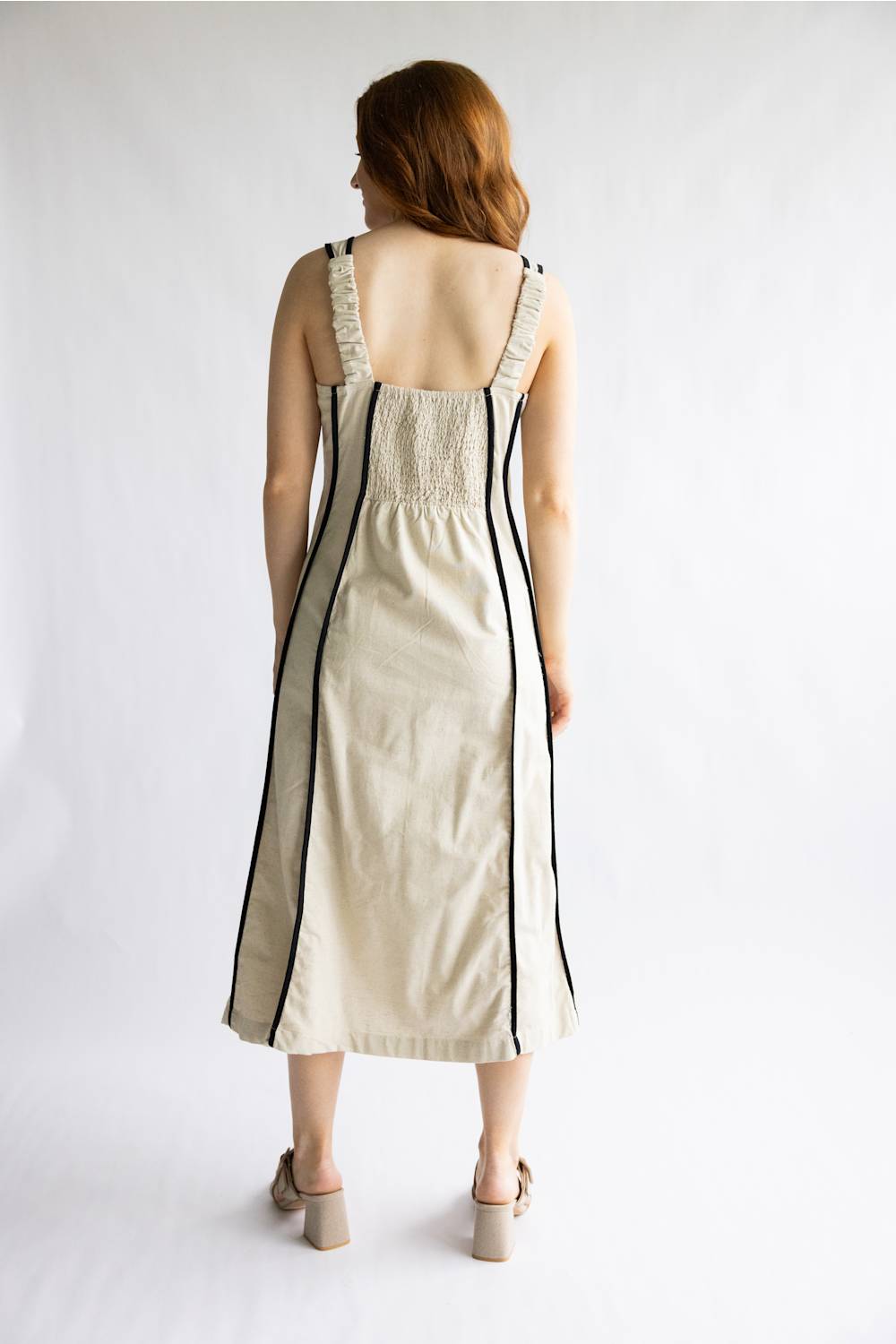 Simply Southern Contrast Seamed Dress for Women in Ivory
