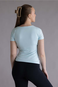 Simply Southern Double Layer T shirt light blue