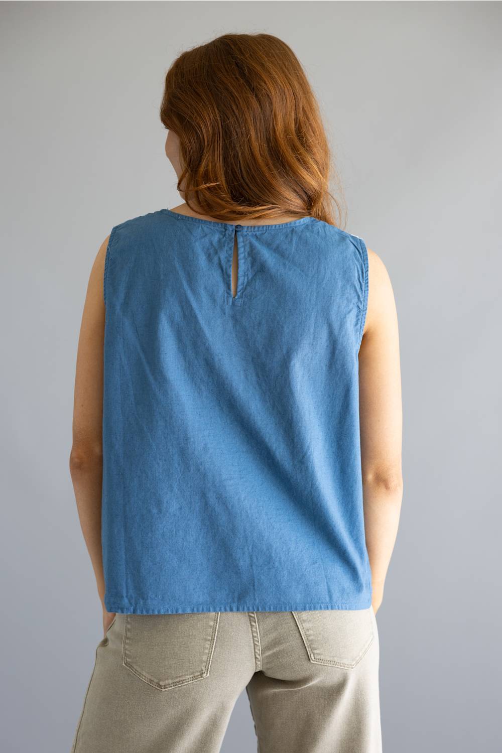 Simply Southern Embroidered Top for Women in Navy