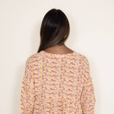 Simply Southern for Women Flower Button Top Crop Blouse for Women in Peach Orange