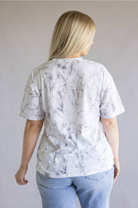 Simply Southern He Is Hunting T-Shirt for Women in White Camo
