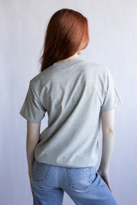 Simply Southern Holiday Bow T-Shirt for Women in Gray