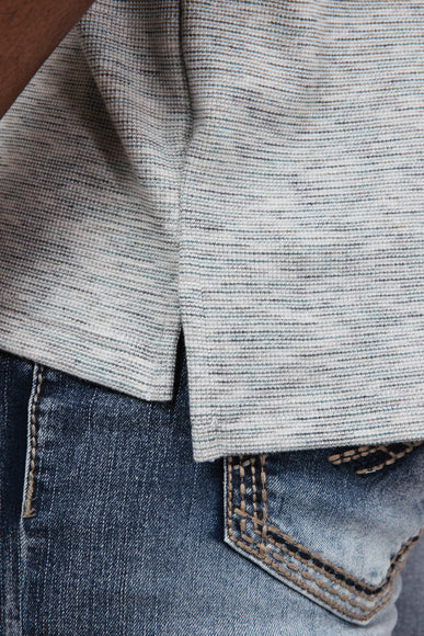Simply Southern Knit Polo Shirt for Men in Grey