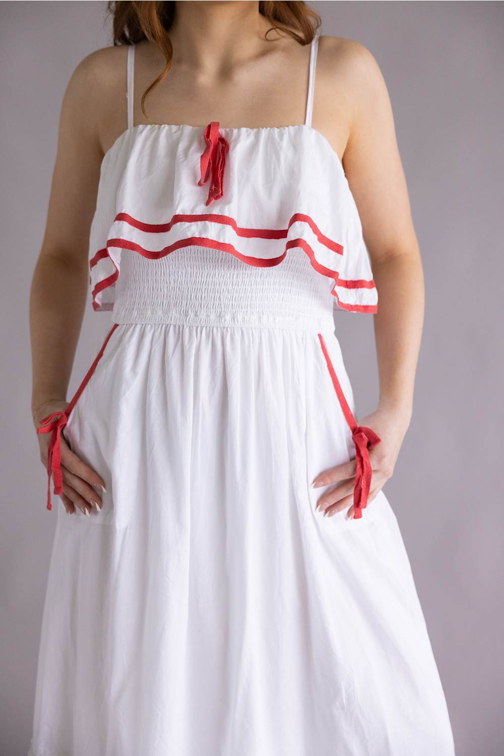 Simply Southern nautical dress white red