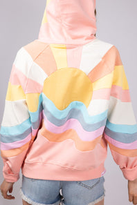 Womens Simply Southern Patched Sun Hoodie for Women in Multi