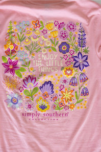 Simply Southern Plus Size Enjoy Long Sleeve T-Shirt for Women in Tea Rose