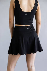 Simply Southern Scalloped Skirt for Women in Black