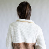 Simply Southern Simply Soft Color Block Pullover for Women in Umber Brown