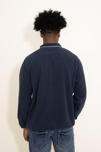 Simply Southern Men's Snap Fleece Pullover for Men in Blue