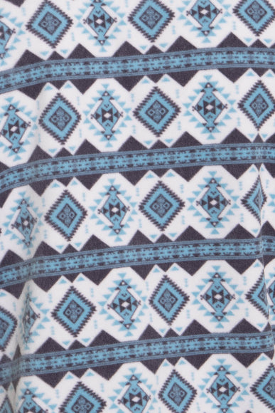 Men's Simply Southern Snap Fleece Tribal Print Pullover for Men in Blue