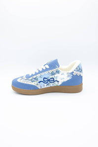 Simply Southern Summer Sneakers for Women in Blue Bow