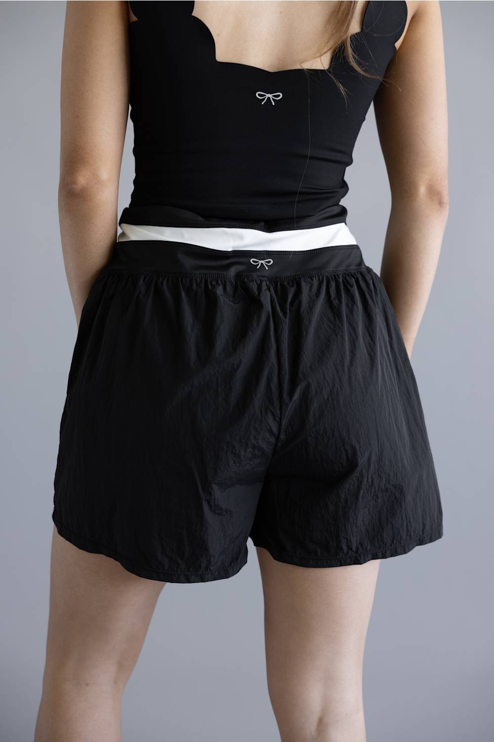 Simply Southern Wrap Lounge Shorts for Women in Black