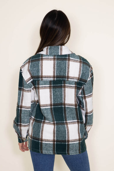 Simply Southern Womens Clothing Yosemite Plaid Shacket for Women in Green