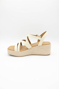 Soda Loco Rope Wedges for Women in Bone