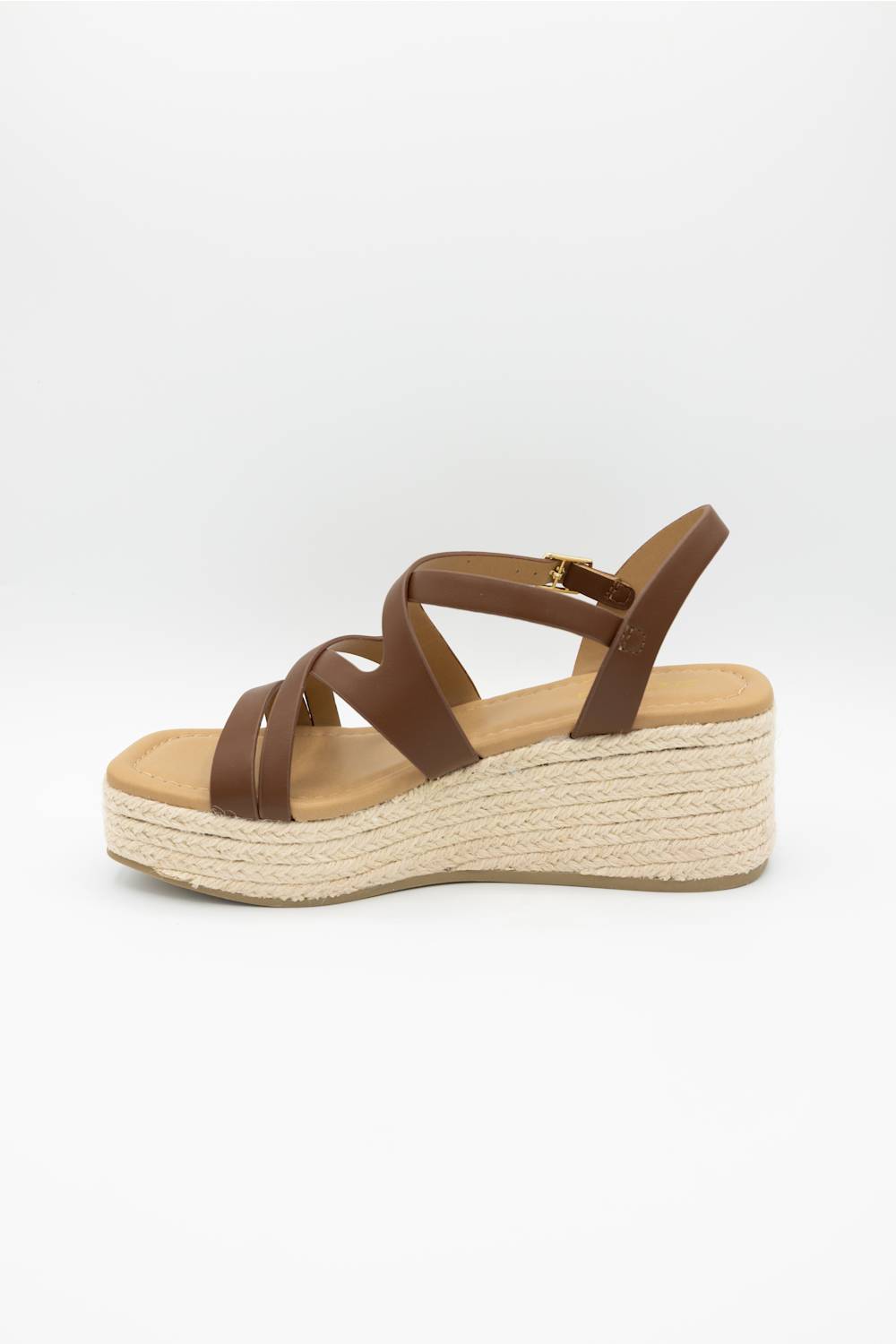 Soda Loco Rope Wedges for Women in Tan