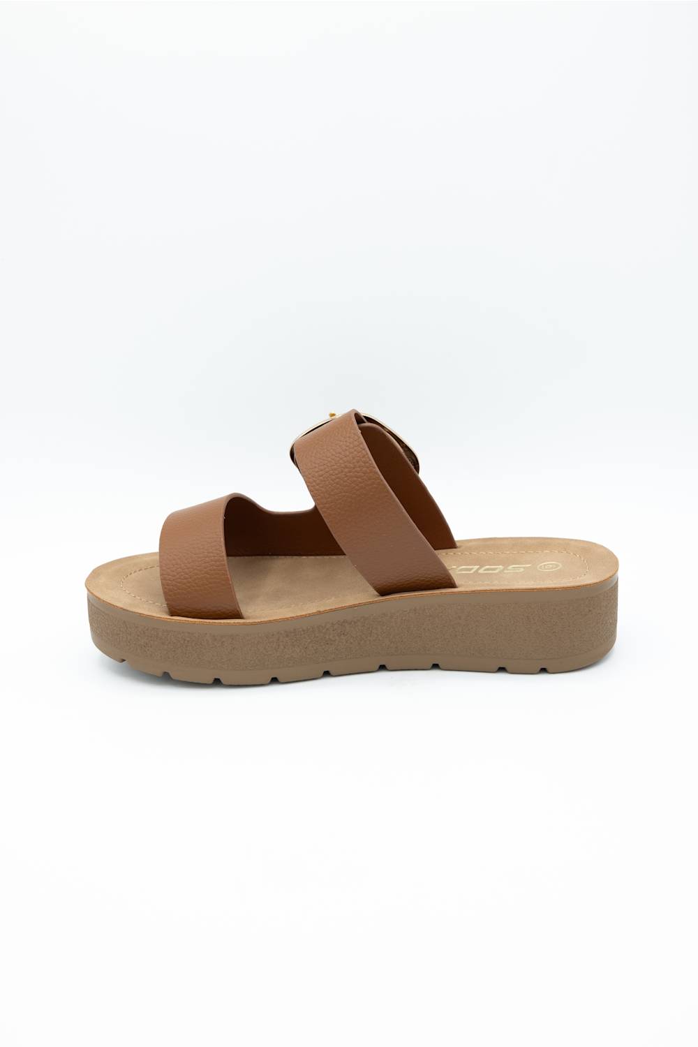 Soda Shance Platform Sandals for Women in Cognac