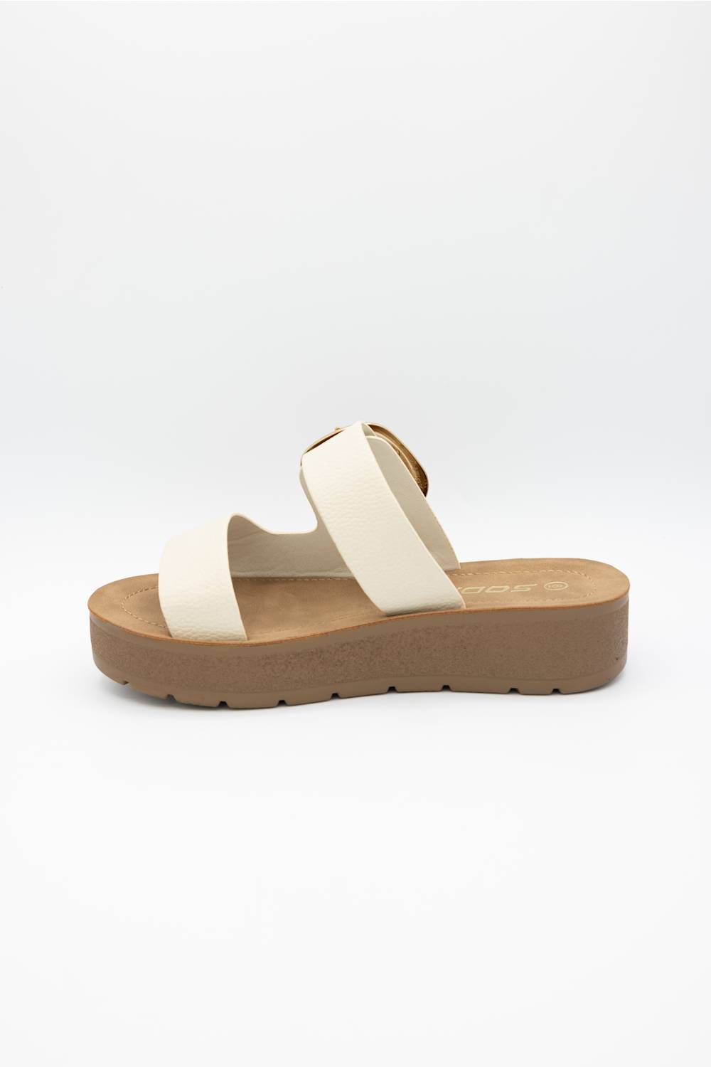 Soda Shance Platform Sandals for Women in Dark Bone
