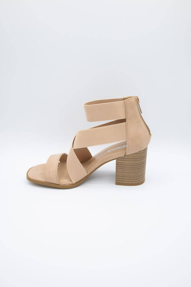 Soda Shoes Juice Strap Heels for Women in Nude