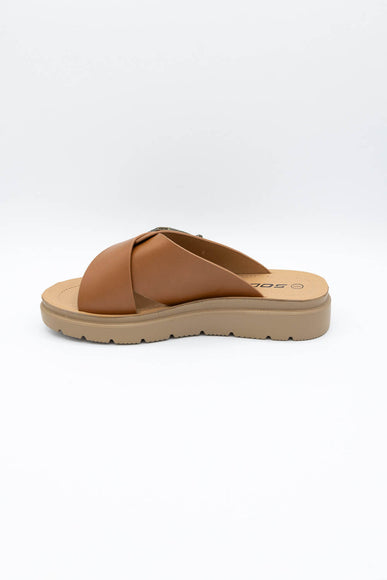 Soda Milli Buckle Sandals for Women in Light Tan