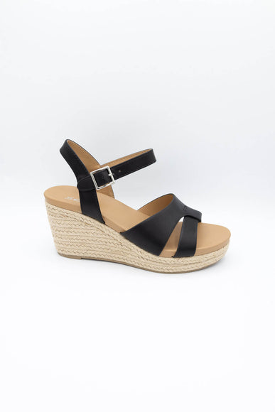 Soda Front Rope Wedges for Women in Black 