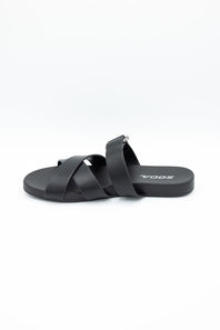 Soda Terse Slide Sandals in Black