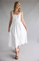 Solid Midi Dress for Women in White