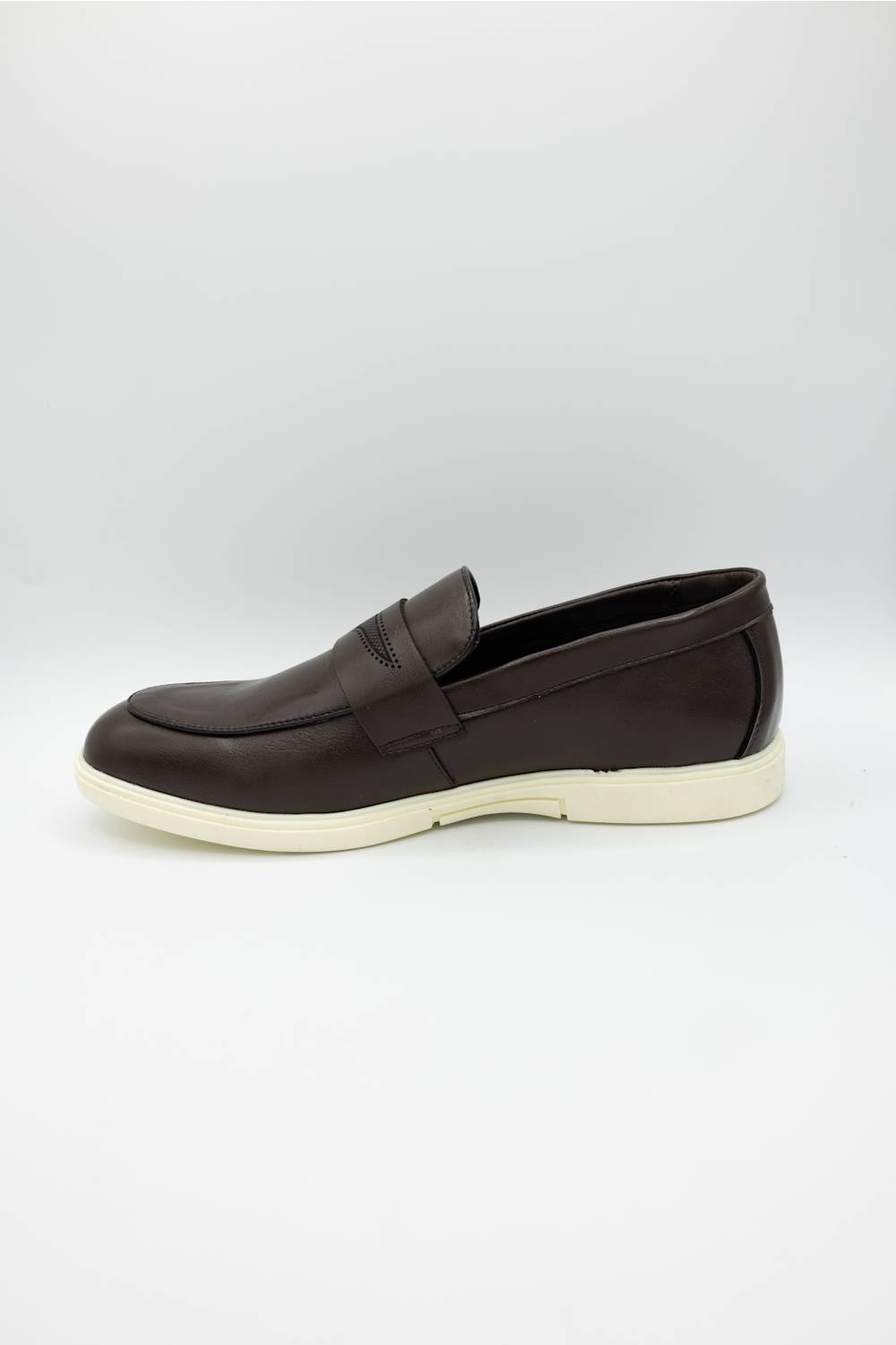Steve Madden Milo Loafers for Men in Brown; Brown loafer shoe on a white background