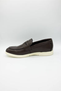Steve Madden Milo Loafers for Men in Brown; Brown loafer shoe on a white background