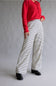 Striped Wide Leg Lounge Pants for Women in Black