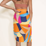 Swim Cover Up Sarong for Women in Orange