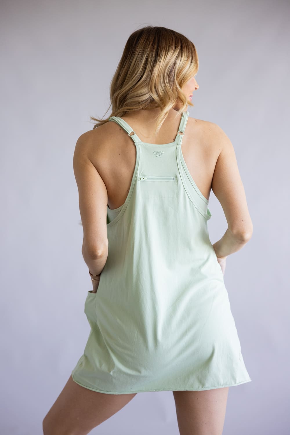 Simply Southern Tara Romper Dress for Women in Sage