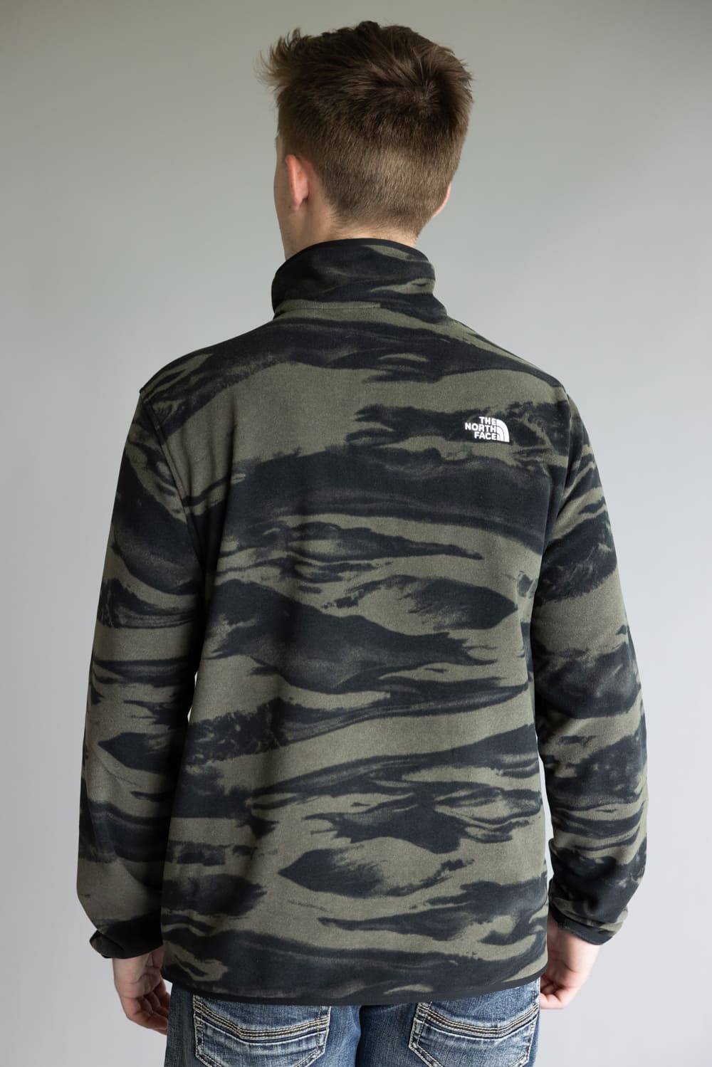 The North Face Glacier Freeze Quarter Zip for Men in Taupe Green
