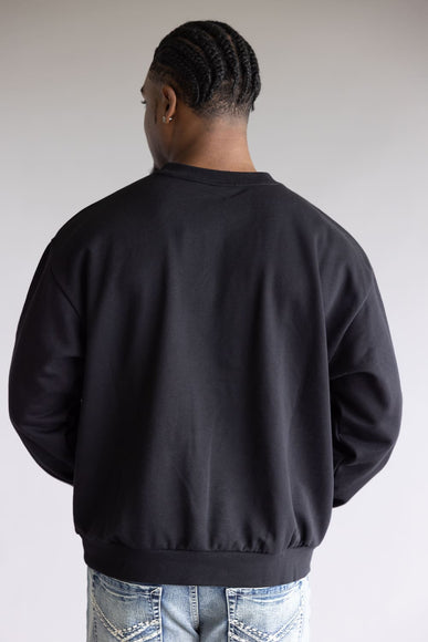 The North Face Evolution Oversized Crew Sweatshirt for Men in Black