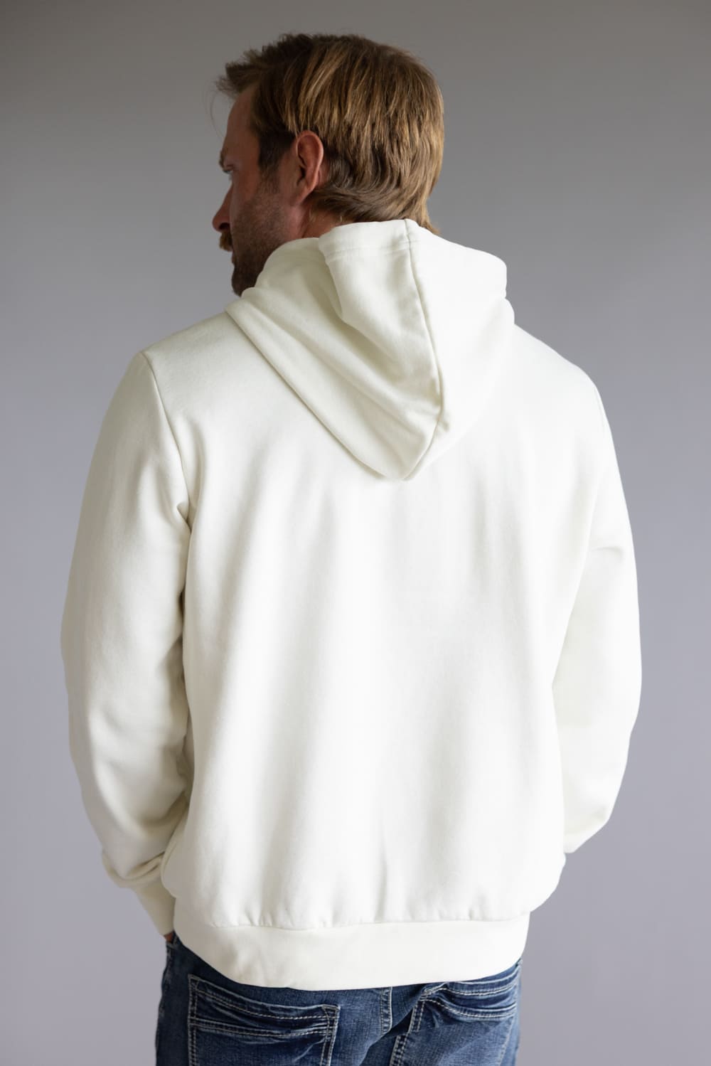 The North Face Half Dome Hoodie for Men in White Dune