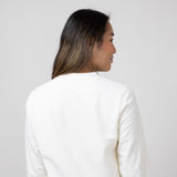 The North Face Heritage Patch Sweatshirt for Women in White Dune