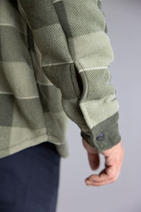 Sherpa Lined Polar Hooded Shacket for Men in Olive