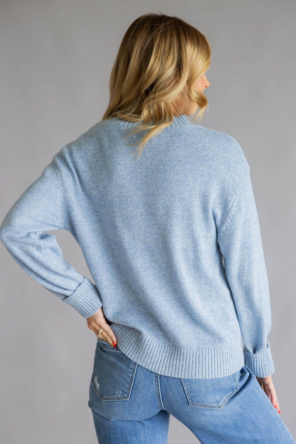 Thread & Supply Knit Allegiance Sweater for Women in Heather Blue