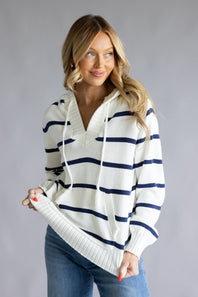 Thread & Supply Rylee Hoodie for Women in Ivory Navy