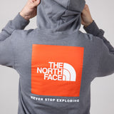 The North Face Box Logo Hoodie for Men in Grey