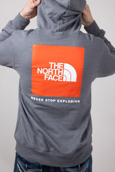 The North Face Box Logo Hoodie for Men in Grey