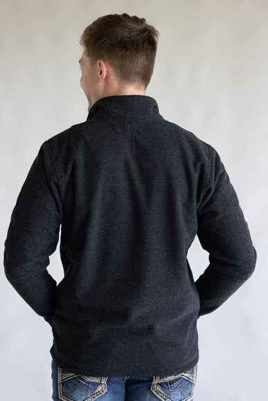 The North Face Textured Cap Rock Quarter Zip for Men in Black Heather