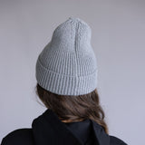 The North Face Youth Logo Cuffed Beanie in Grey Heather
