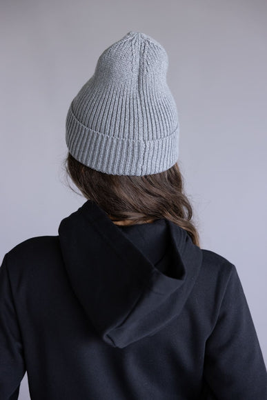 The North Face Youth Logo Cuffed Beanie in Grey Heather