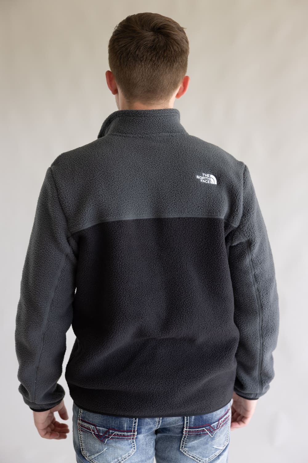 The North Face Yumiori Fleece Quarter Zip for Men in Grey/Black